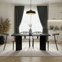 Nordure Mesa de Comedor Linza Madera Negra